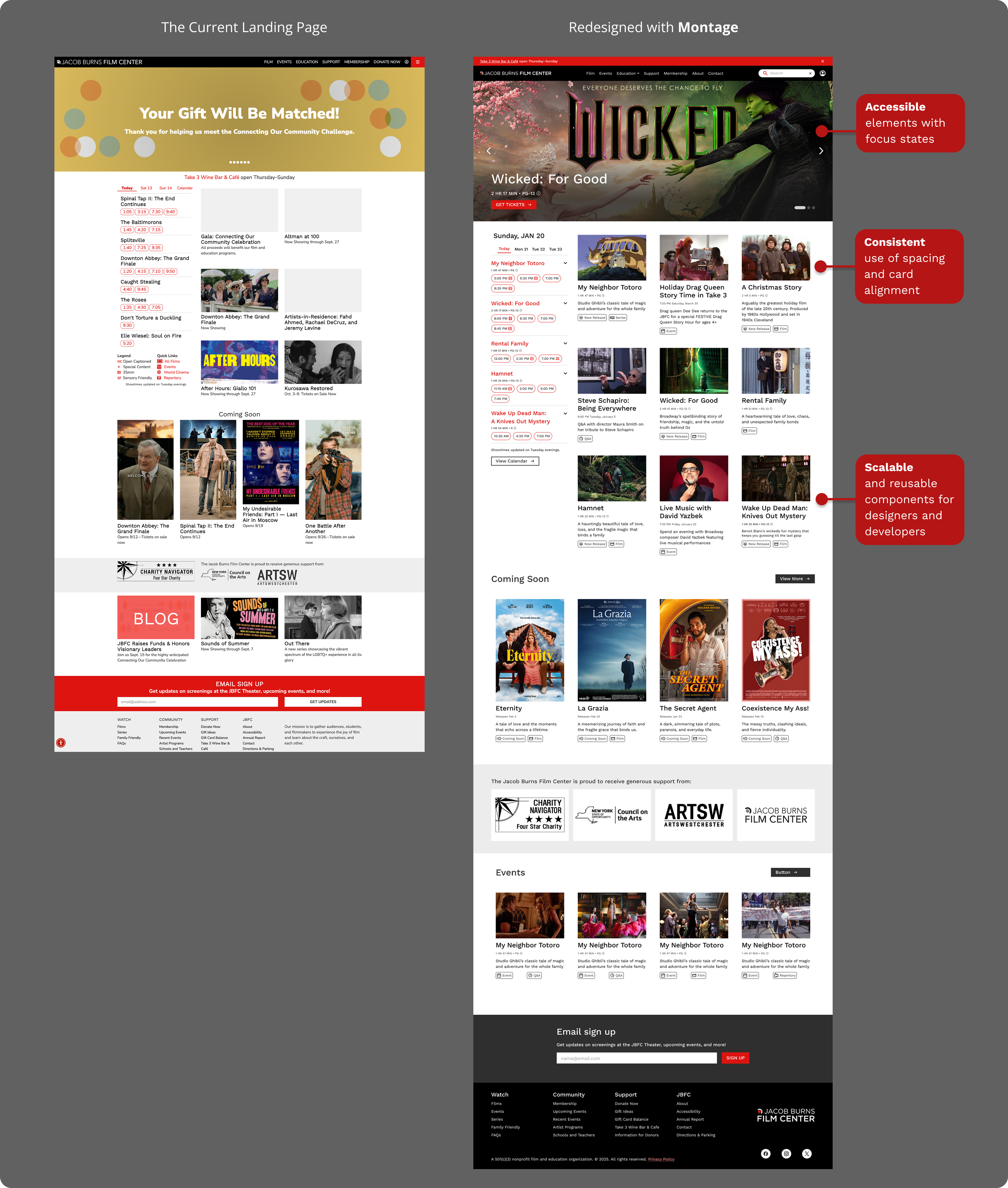 Homepage After Montage Implementation