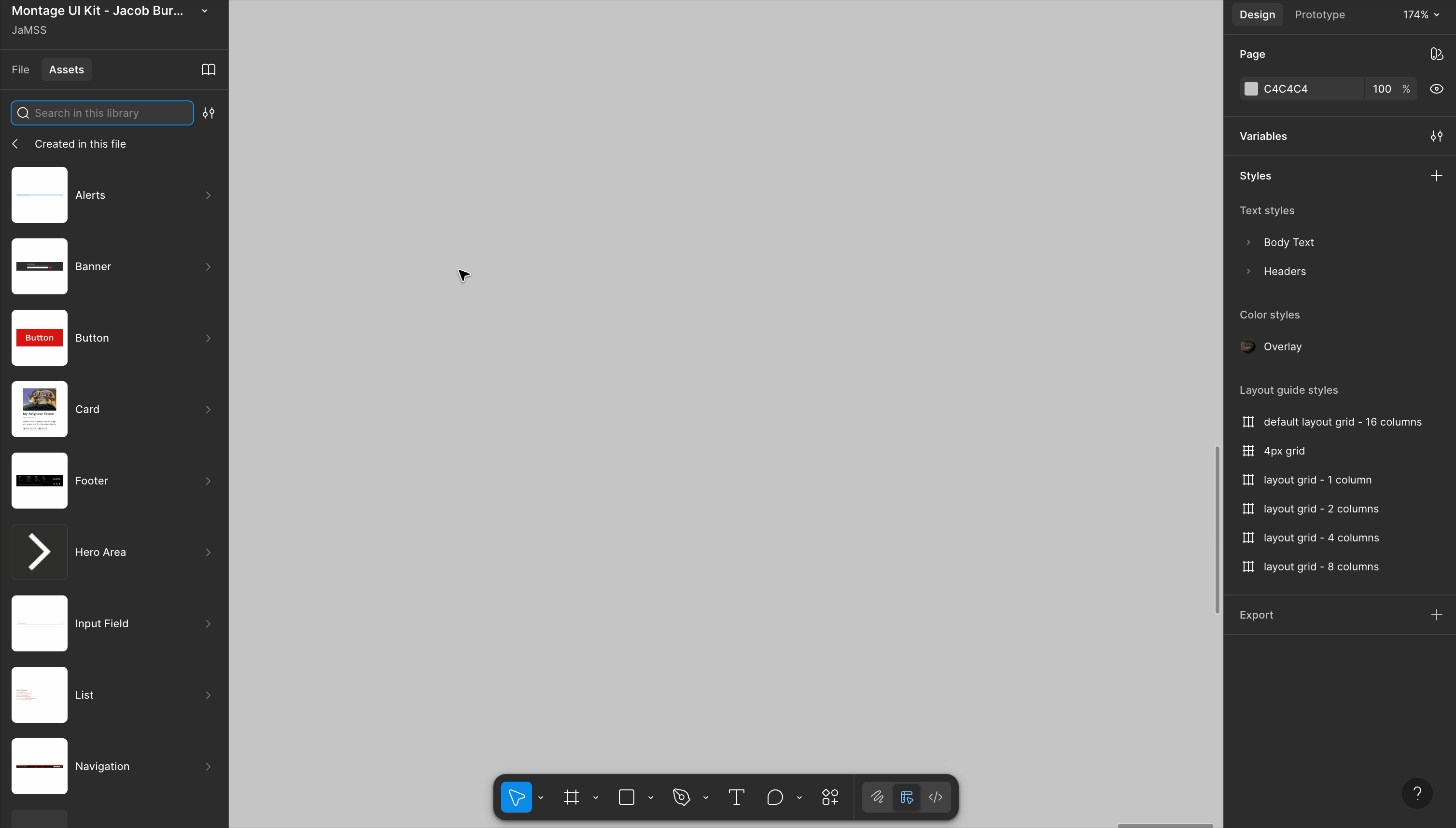 GIF showing component variants in Figma