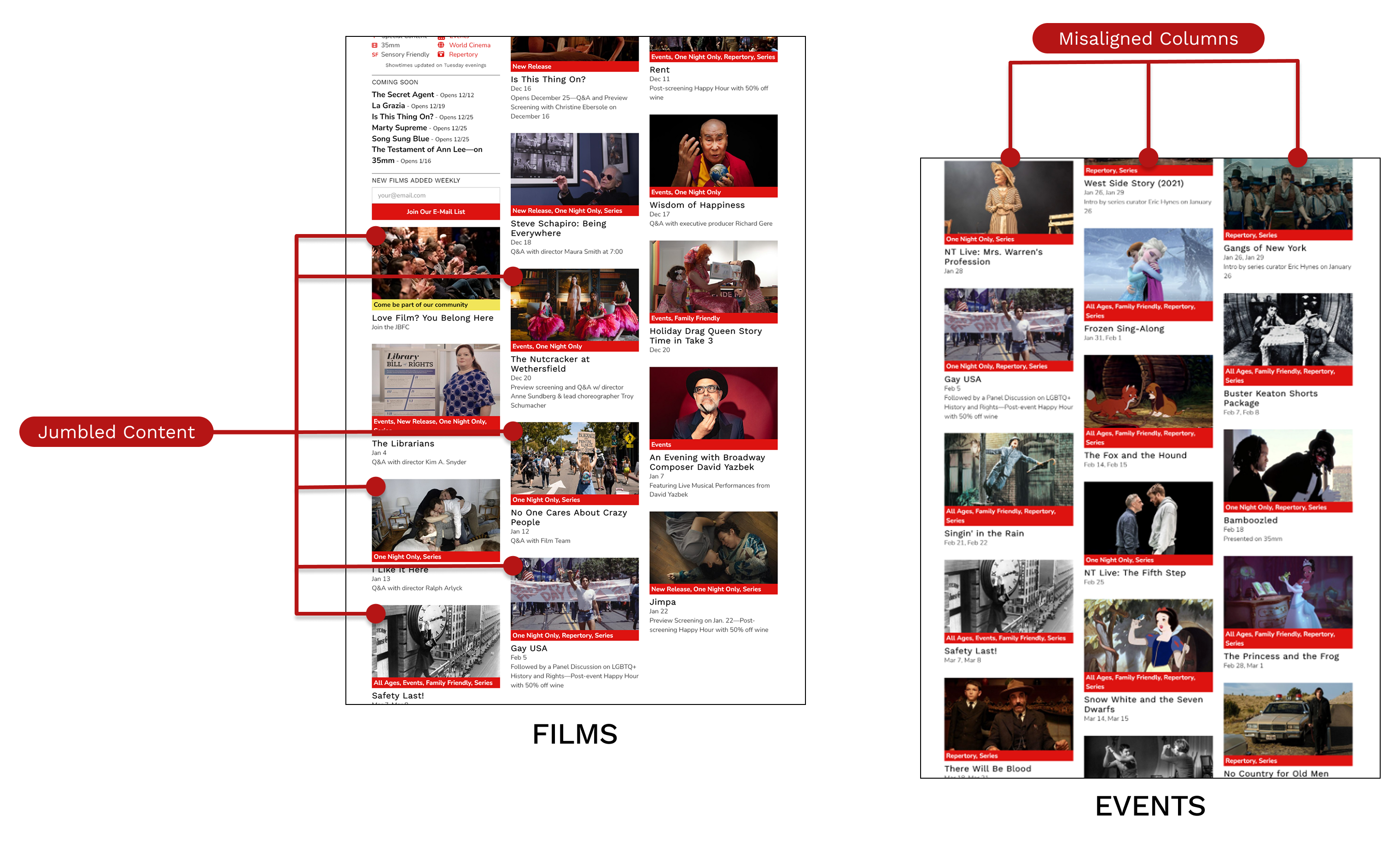 Jumbled rows with misaligned content