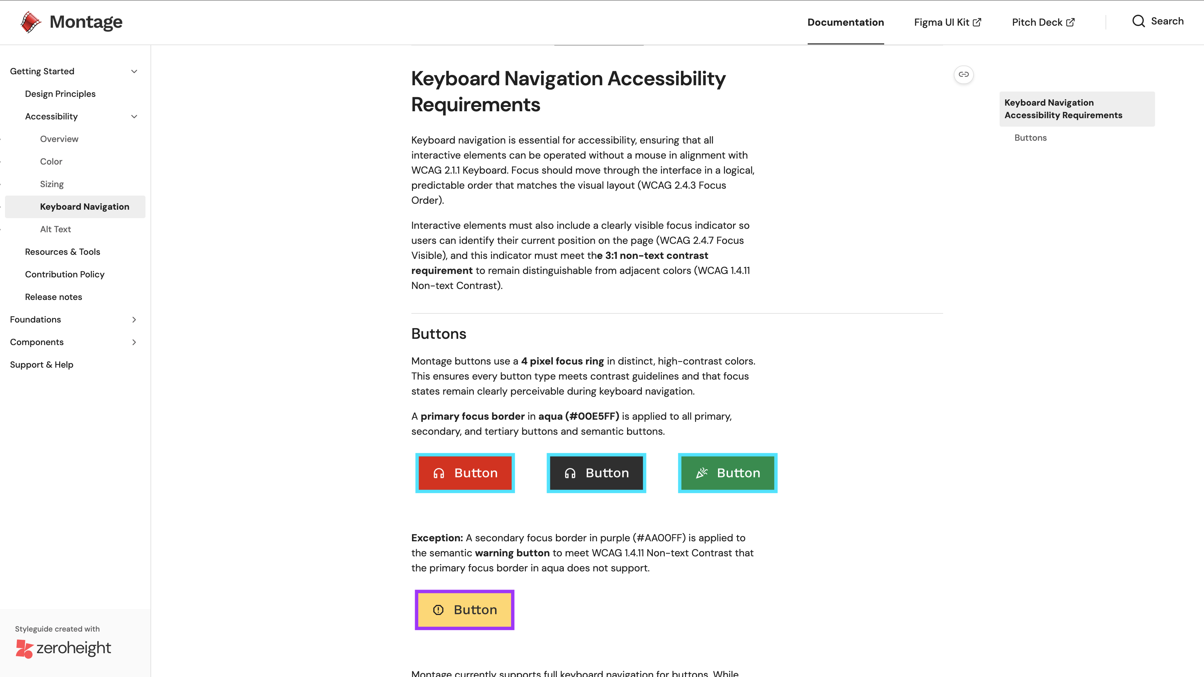 Focus state documentation