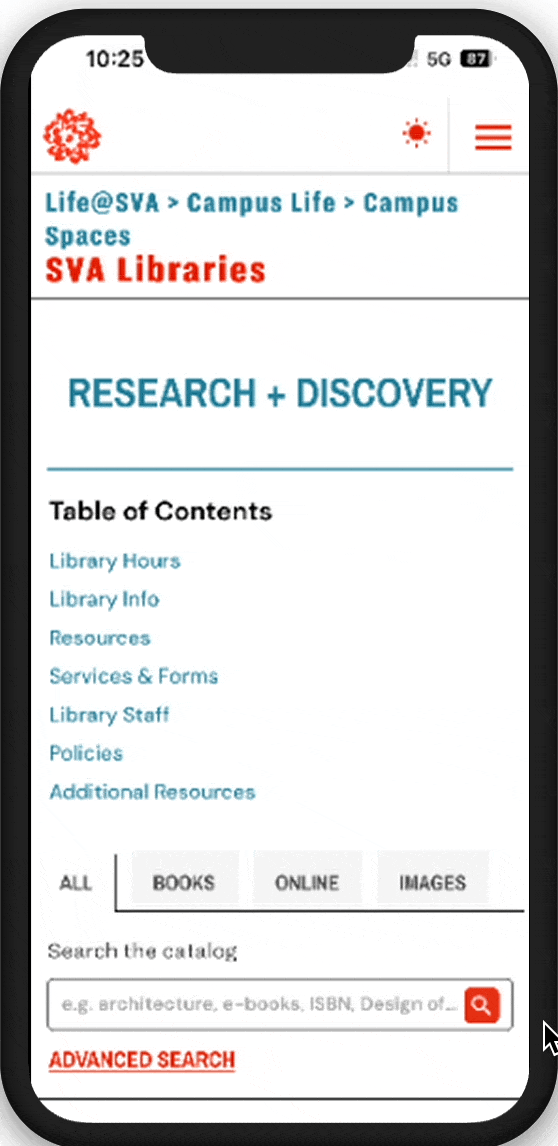 High-fidelity homepage design