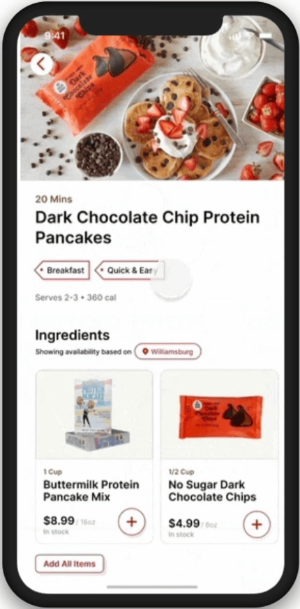 Meal planning feature